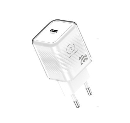 Мережевий зарядний пристрій WUW-C225 20W Gan Charger USB C white Одеса - фото 1