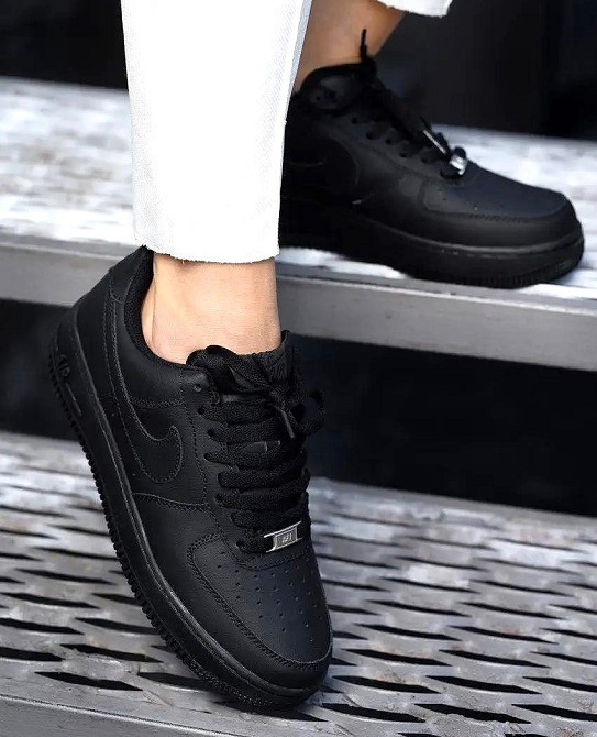 Кросівки Nike Force Чорні Жіночі Форси Шкіряні Найк (розміри: 36,37,38,39,41) Дніпро - фото 6