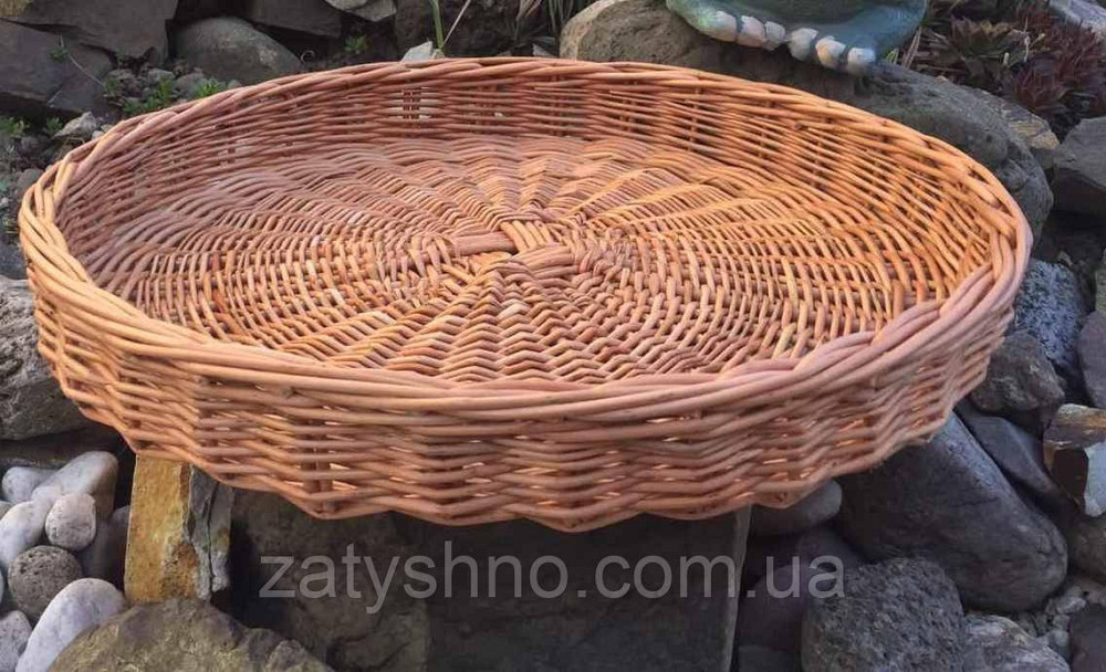 Кругла плетена таця Київ - фото 4