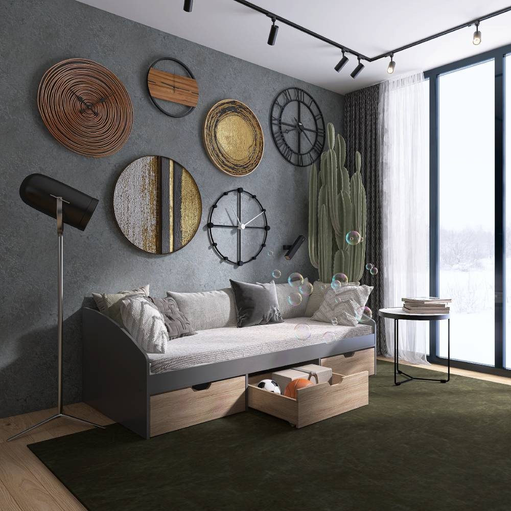 Выдвижные ящики 3 штуки для кровати Эверест Комфорт 3 61х55х21 см Дуб сонома (DTM-5733) Львов - изображение 2