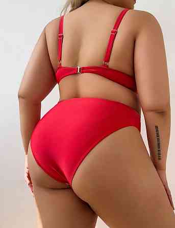 Купальник жіночий батал роздільний червоний 4XL Київ