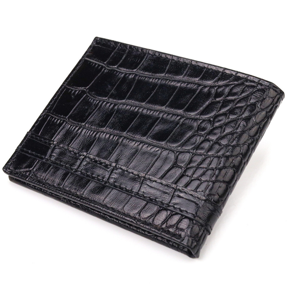 Зажим из натуральной фактурной кожи CANPELLINI 21520 Черный Киев - изображение 2