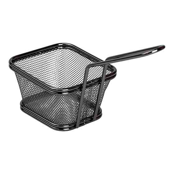 Zhongjing Корзина сервировочная для подачи картофеля фри и снеков 10.5×9×5.5 см Черная HP-19-4- Коломыя