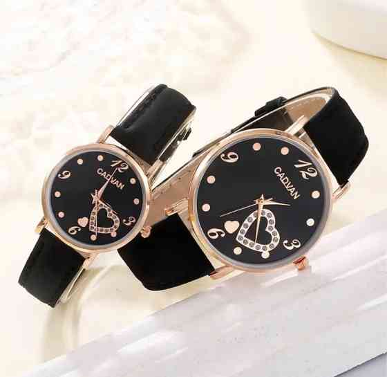 Подарочный набор для мужчин и женщин: 2парные часы с 2 оригин браслетами- диам. 4см, длин 23см, шир. рем. 2см Киев