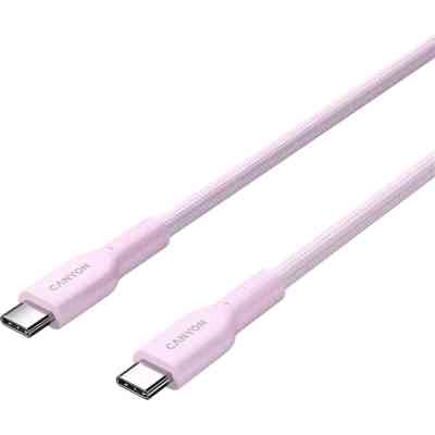 Дата кабель USB-C to USB-C 1.0m OnWire 60CL C-C 60W COLOR Braided 1m Pink Canyon (CND-CCAP60AB10PK) Вінниця