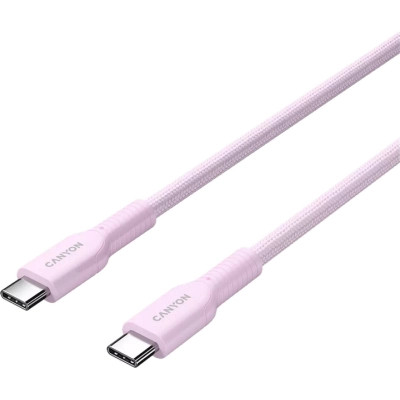 Дата кабель USB-C to USB-C 1.0m OnWire 60CL C-C 60W COLOR Braided 1m Pink Canyon (CND-CCAP60AB10PK) Винница - изображение 2