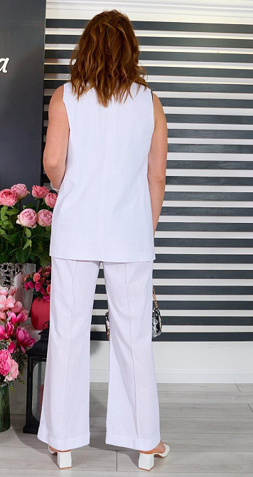 Лляний костюм з жилеткою (46) Київ - фото 5