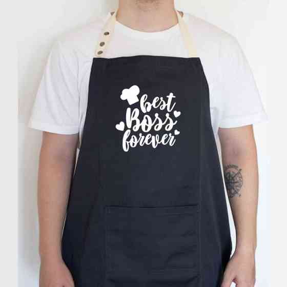 Фартух Best Boss Forever (Чорний) Вінниця
