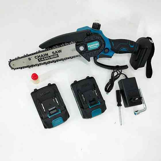 Аккумуляторная пила для точной работы Krafftec 20 см, Электропилы для дома, HW-801 Цепная минипила-сучкорез Киев