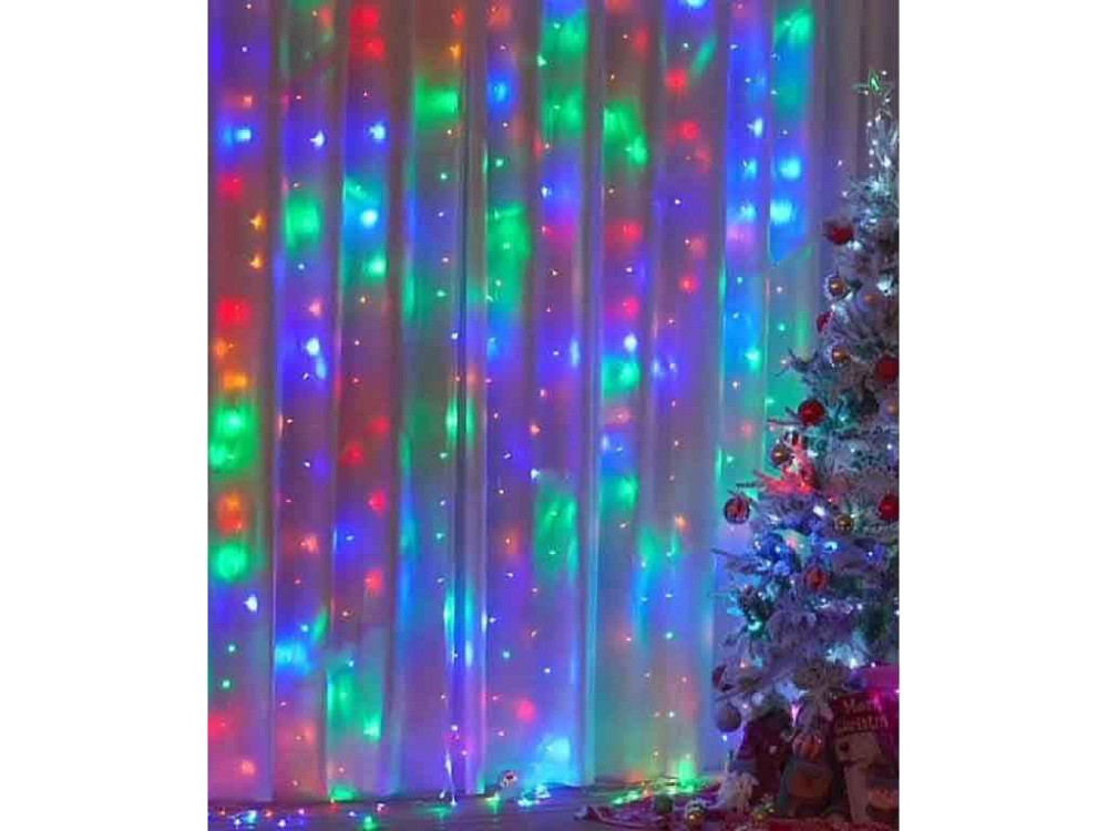 Гірлянда Штора 240LED 3м*1,5м синя 1530-01 ТМ КИТАЙ Київ - фото 1