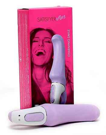Мощный вибратор Satisfyer Vibes Charming Smile с гибким стволом, литой силикон, 12 режимов работы Sex Aura Киев