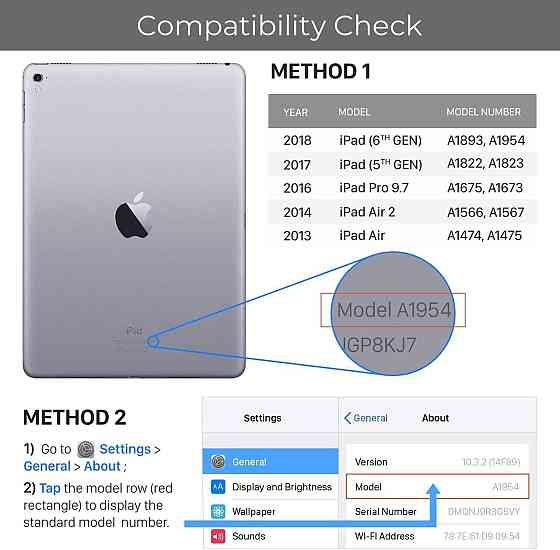 Чехол со съемной клавиатурой Bluetooth JADEMALL iPad 9.7 2018/ iPad 9.7 2017/ iPad Air 2/ iPad Air/ iPad Pro 9.7 Днепр