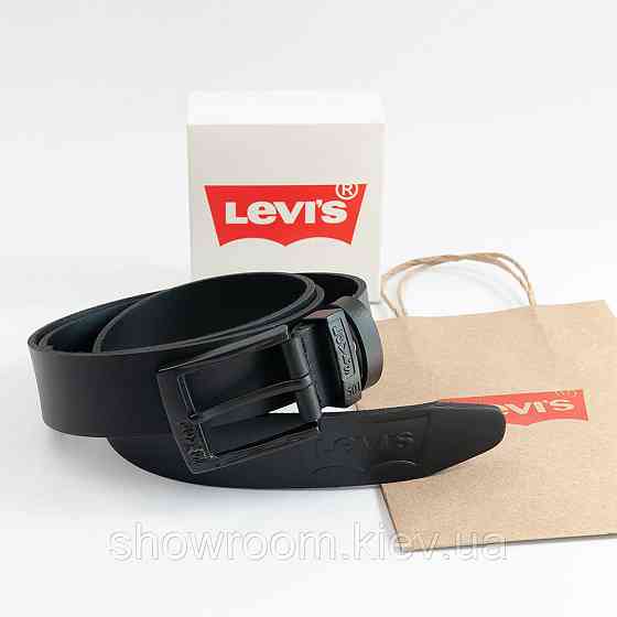 Мужской кожаный брендовый ремень Levis (501) Киев