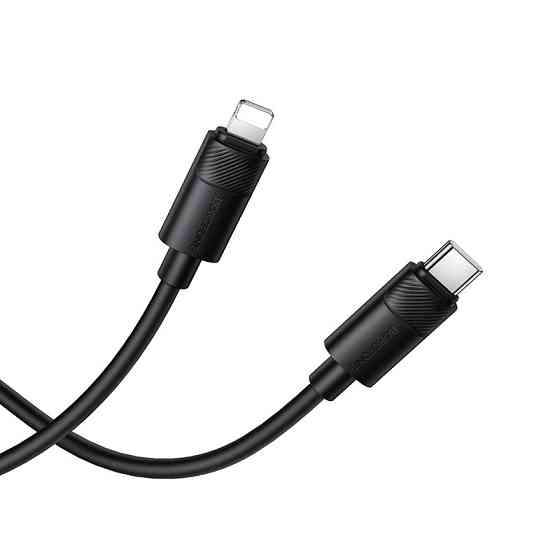 Кабель BOROFONE BX123 Leya PD30W silicone charging data cable iP Black Одеса