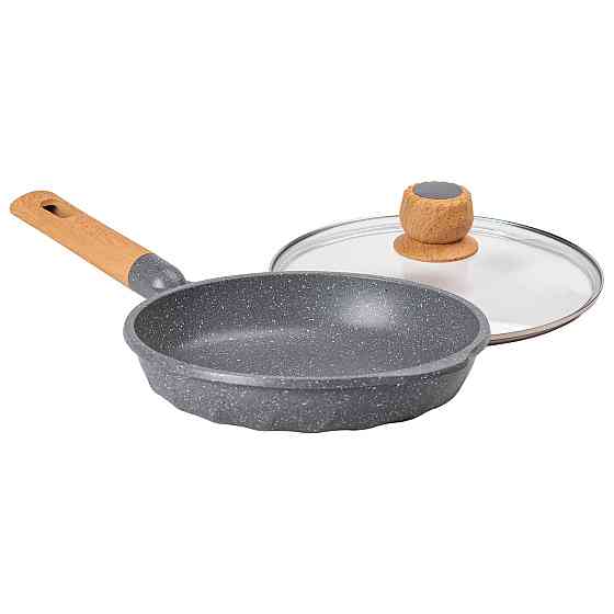 Алюминиевая сковорода 1,8 л с мраморным антипригарным покрытием Ø 24 см серая MGC HP-4-423G Киев