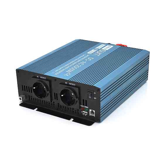 Інвертор напруги Mexxsun MXS-2000, 24V/220V, 2000W з правільною синусоїдою, 2 Shuko, клемні дроти, Q4 Київ