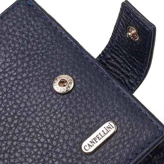 Популярний горизонтальний гаманець для чоловіків із натуральної шкіри флотар CANPELLINI 21884 Синє Київ
