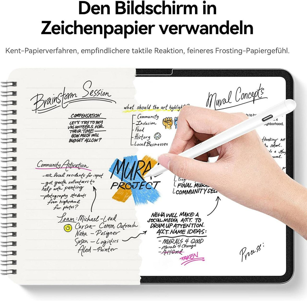 Плівка Paper PET Protescreen iPad Air 11 (6/7 Gen 2024/2025) Матова White 3 шт антиблікова для письма малювання Київ - фото 7