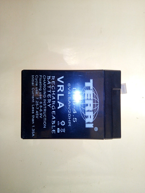 Аккумулятор 6V 4.5А AGM (70x45x100) Мукачево - фото 1