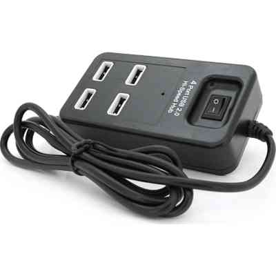 Концентратор Voltronic USB 2.0 to 4xUSB black (YT-HWS4-B) Вінниця