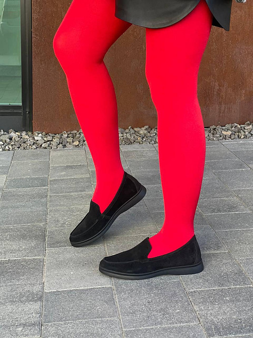 Daragani Лофери жіночі Daragani чорні натуральна замша висота 6 см (5351) Коломыя - изображение 1