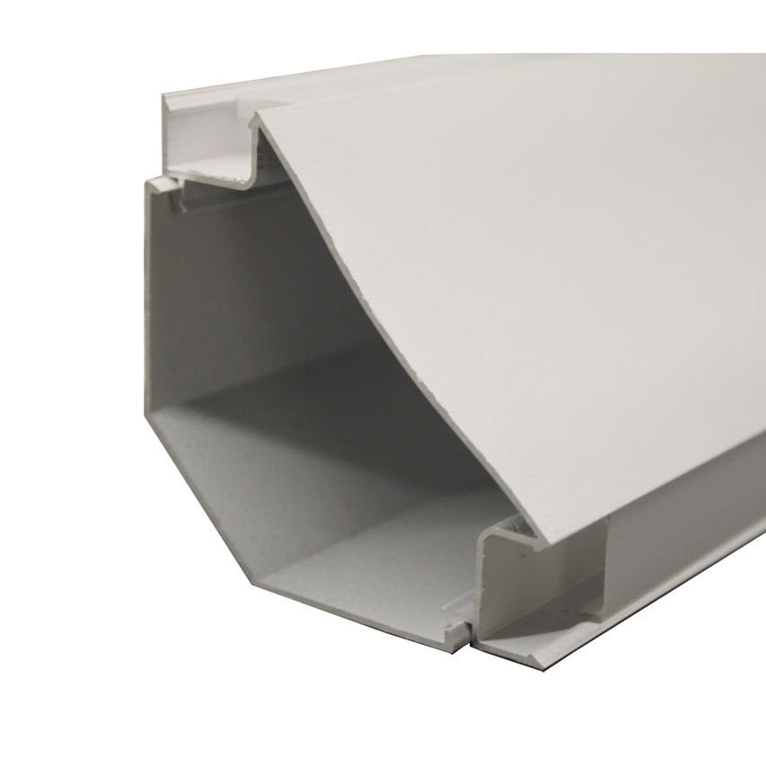 Комплект алюминиевого профиля и матового рассеивателя 2 м 67,4*67,4 мм, накладной, серебряный Днепр - изображение 1