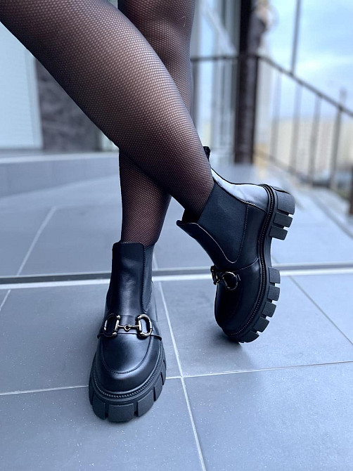 SOTHBY'S Черевики жіночі Sothby's чорні натуральна шкіра весна-осінь 36-39 (4984) Коломыя - изображение 2