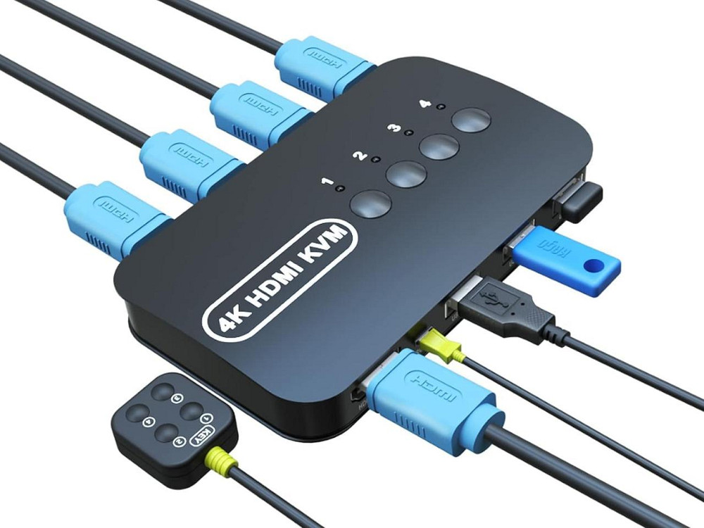 Переключатель KVM 4 порта HDMI для нескольких ПК Киев - изображение 2