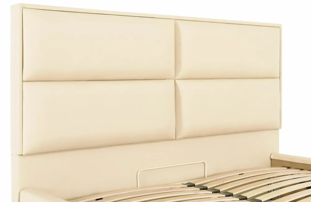 Кровать Двуспальная Sheffield Comfort 160 х 190 см Fly 2207 С подъемным механизмом и нишей для белья Бежевый Киев - изображение 6