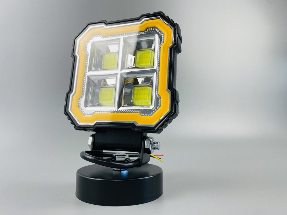 Фара LED квадратна, 32W біле та жовте світло, 112 мм х 128 мм х 37 мм (ширина). 9-60V. Мукачево - фото 8