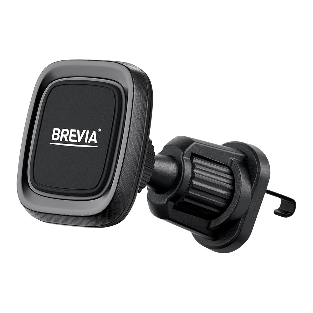 Держатель телефона автомобильный Brevia AirVent Pro MagHold на дефлектор, 4 магнита, черный Львов - изображение 1