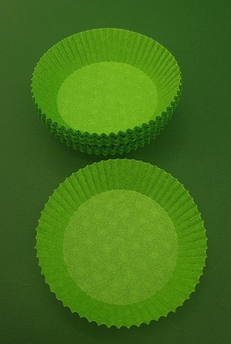 Тартолетка для кексів "Кругла зелена"D71 H22 (100шт)/9/ (1 уп.) Харків - фото 1