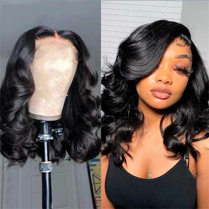 Парик волнистый без челки средняя длина 45 см 