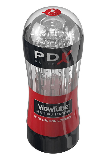 Мастурбатор Pipedream PDX Elite Viewtube See-Thru Stroker прозрачный, 18.5 см Sex Aura Киев - изображение 3