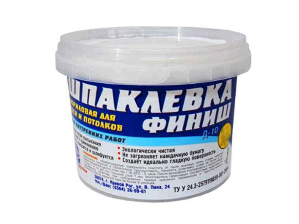 Шпатлівка акрилова (Фініш)3,5кг ТМ РОДАCOLOR Київ - фото 1