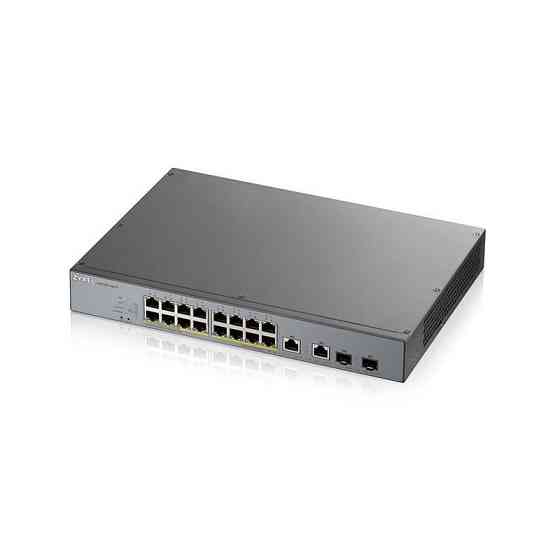 Комутатор для відеоспостереження ZYXEL GS1350-18HP (GS1350-18HP-EU0101F) (16xGE PoE+, 2xGE/SFP, PoE max 250W, Харків