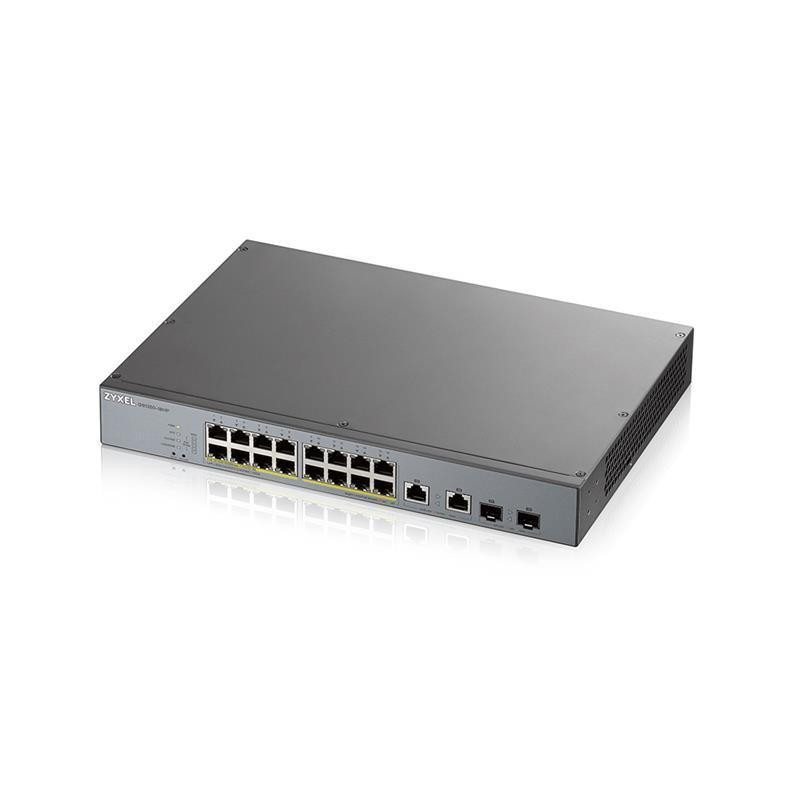 Комутатор для відеоспостереження ZYXEL GS1350-18HP (GS1350-18HP-EU0101F) (16xGE PoE+, 2xGE/SFP, PoE max 250W, Харків - фото 1