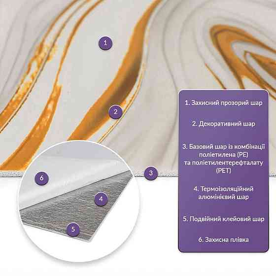 Самоклеюча стінова PET плитка 600х300х2мм SW-00002643 Дніпро