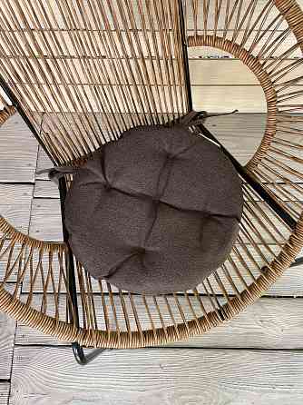 Подушка для стільців (38x38х5 см) кругла Decorator Мальмо колір коричневий 84-042 Київ