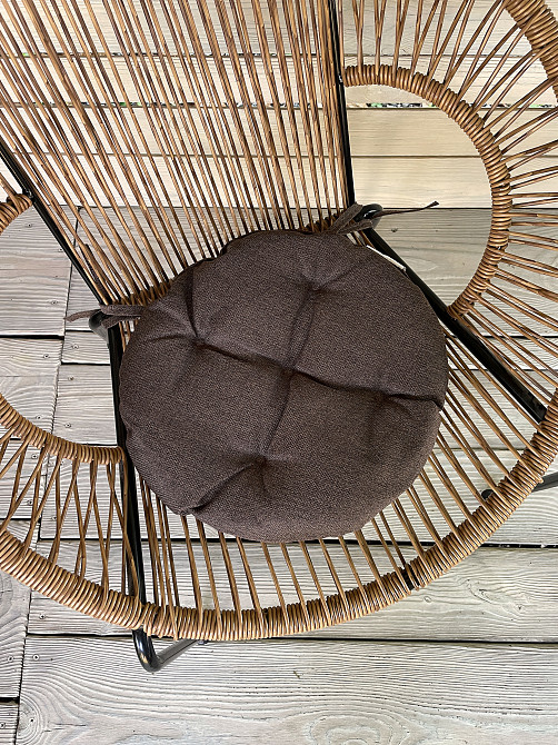 Подушка для стільців (38x38х5 см) кругла Decorator Мальмо колір коричневий 84-042 Київ - фото 2