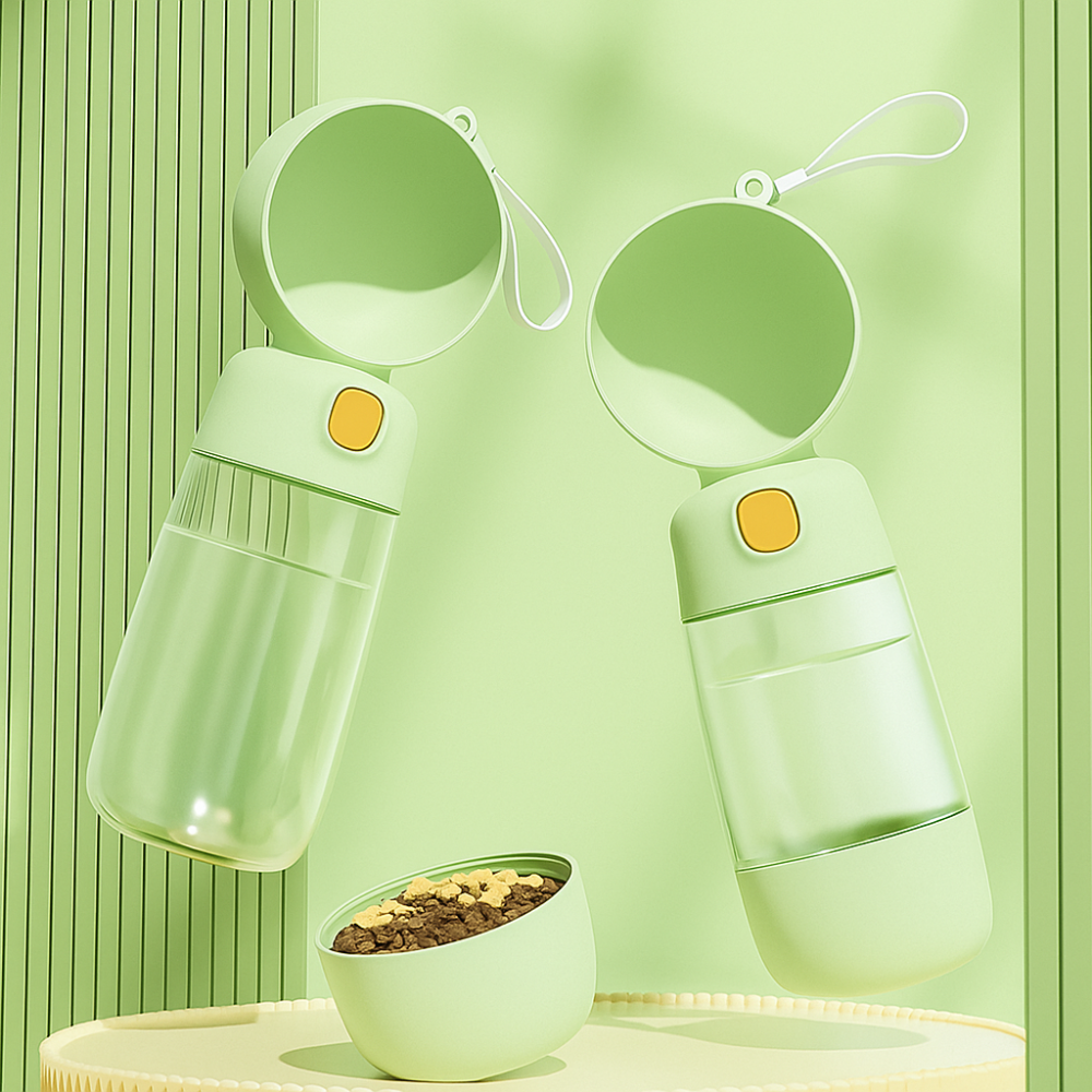 Поїлка-пляшка для собак 2-в-1 з контейнером для їжі,350мл,AND 123 SBR Київ - фото 9