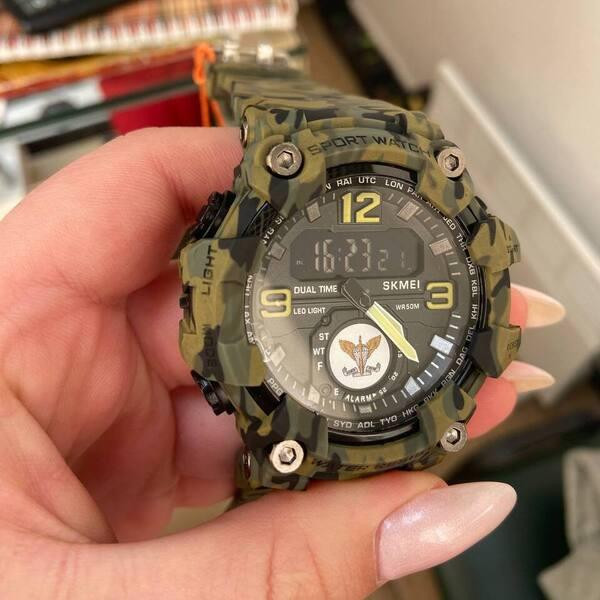 Часы мужские водостойкие тактические Skmei Brave с Вашим Лого (Камуфляж) Киев - изображение 14