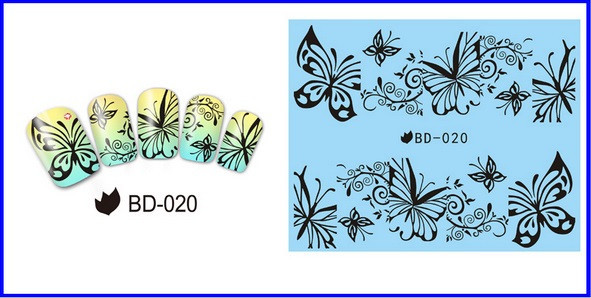 Наклейки для нігтів "Метелики" BD-020 Київ - фото 1