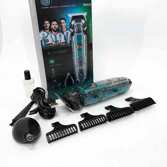 Машинка для стрижки волос с акамулятором VGR, Электрическая машинка с насадкой для бороды WF-79 Львов