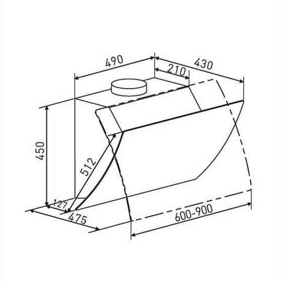Рециркуляционный комплект для вытяжки Annabelle 60 595 м³/ч сенсорный фитинг черный (Германия, читать Ровно
