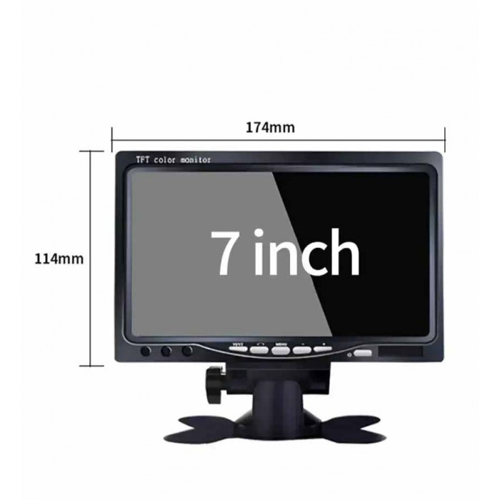 Автомобильный дисплей DS-7 экран 7'' для камеры заднего вида (Черный) Винница - изображение 4