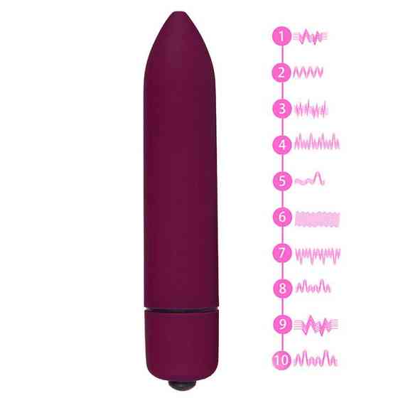Десятискоростная водонепроницаемая вибропуля - Баклажан – Вибраторы Винница