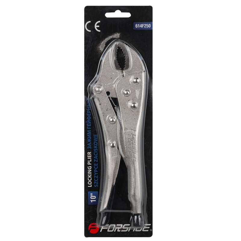 Кліщі з фіксатором з овальними губками 10"-250мм Forsage F-614F250 Одеса - фото 4