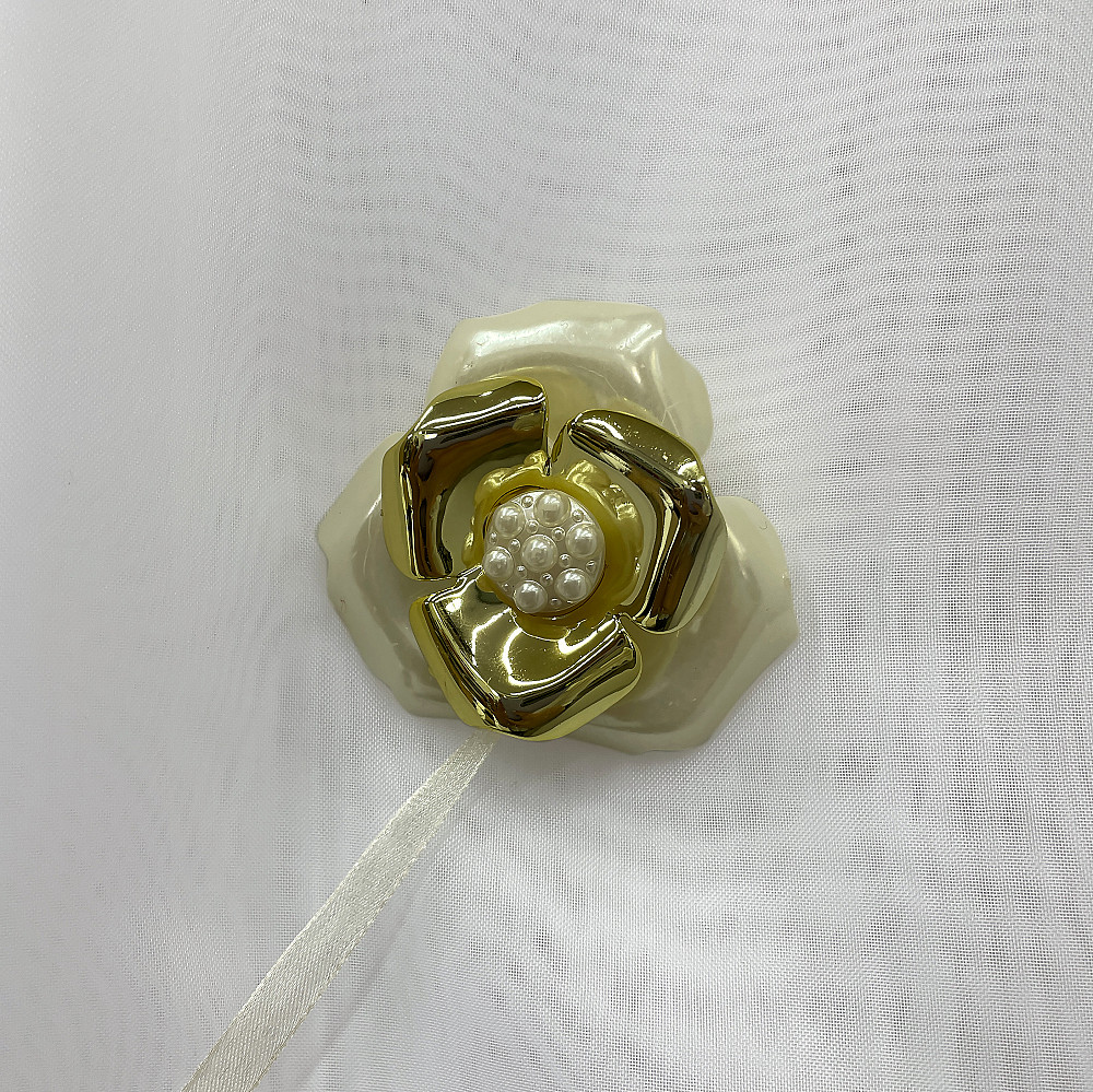 Магніти для штор і гардин Едельвейс набір 2 шт Золотистий з молочним (81-151) Київ - фото 2