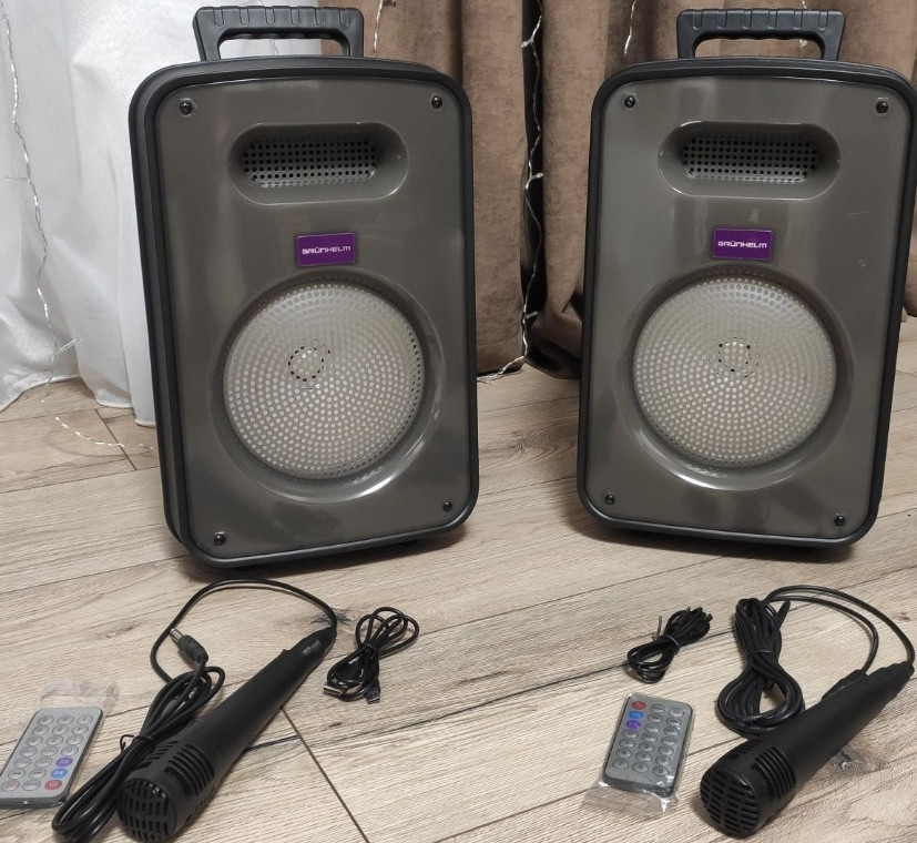 Стерео акустика GW-818BM из двух колонок с функцией TWS/караоке. Киев - изображение 3